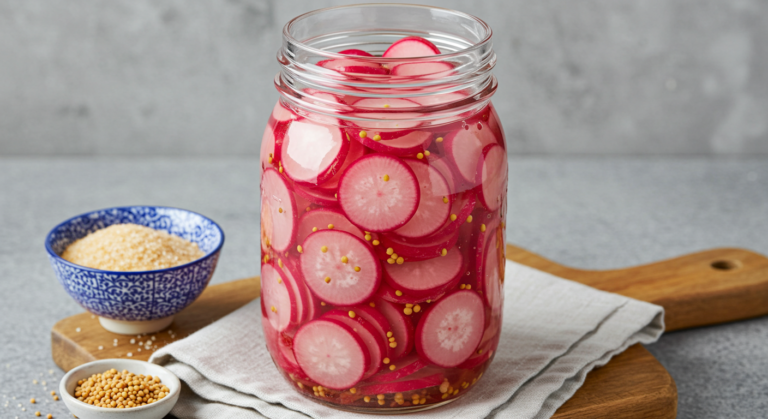 Easy pickled radishes